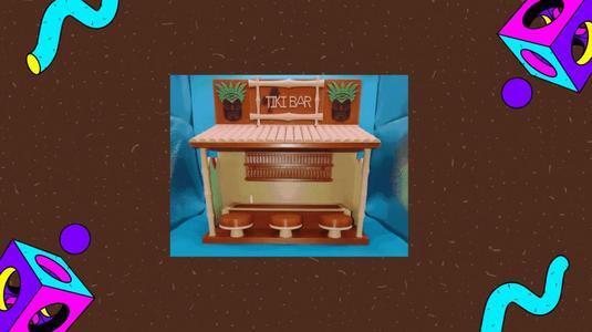 Tiki Bar Bird Feeder