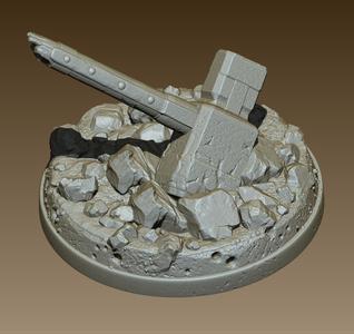 Battlehammer Broken in the ground   FREE!!!