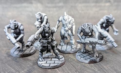 Beastmen in Space! Multipart Melta Gun squad