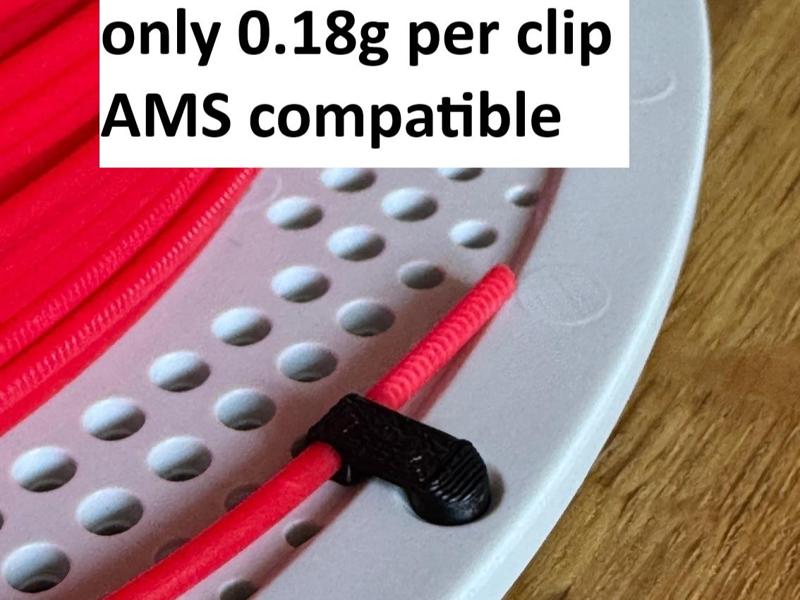 miniature filament clip for bambu spools (AMS rdy)