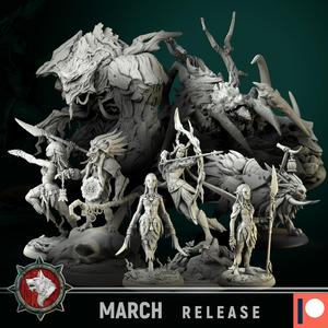 'Barren Raiders' March 2021 release 13 STL's miniatures pre-supported