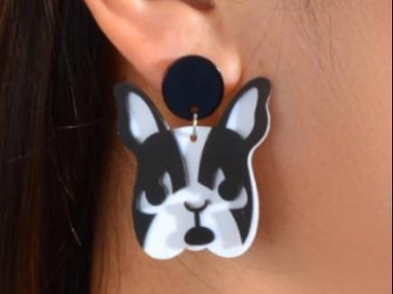 Bulldog Earring/Keychain