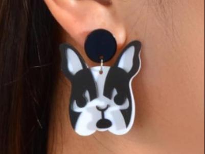 Bulldog Earring/Keychain
