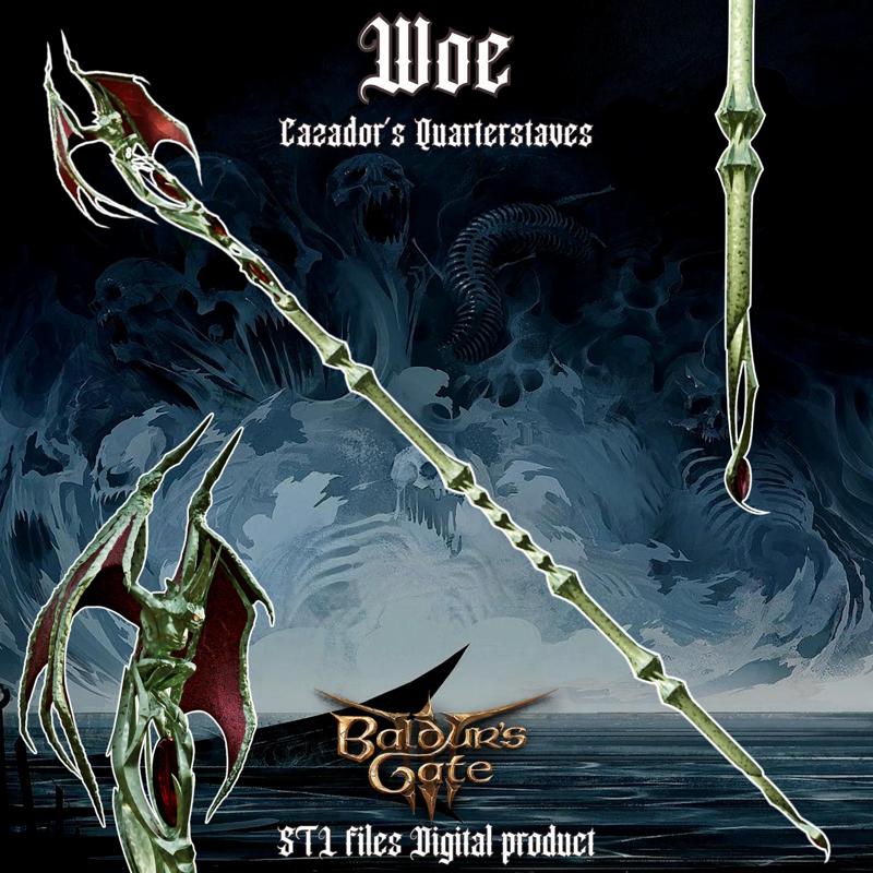 Fantasy Woe Corzador Staff from Baldurs Gate 3