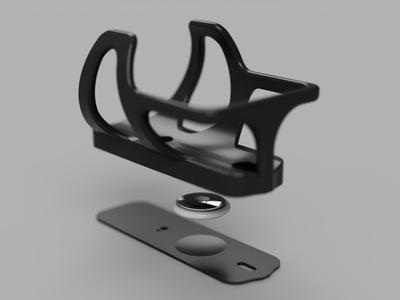 Bike bottle holder with a hidden slot for airtag