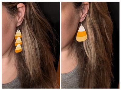 Super Sweet Candy Corn Earrings for Kids or Adults - Two Styles From Which to Choose