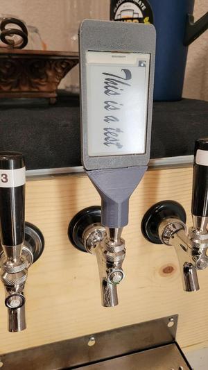 Ink board tap handle