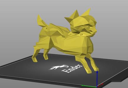 Edgy low poly cat