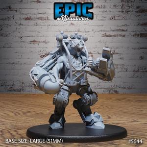 Artificer Gnoll / Hyena Hybrid Construction / Mechanic Yeenoghu Robot / Steampunk Flind Warrior / Mechanus Clockwork Encounter