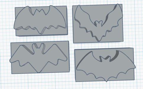 Bat Silhouette Play Doh / Clay Stamps