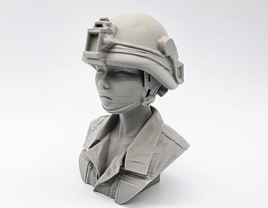 Female Army Soldier Bust