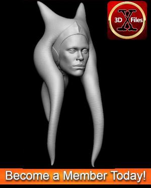 Ashoka Head Sculpt for action Figures - Star Wars 1/6 Scale - Hottoys 1:6 or Star Wars Black Series