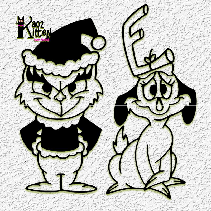 The Grinch Who Stole Christmas and Max Wall Art Dr Suess Fanart
