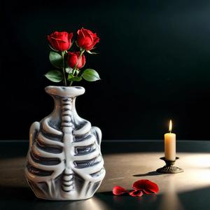 Skeleton Vase for Spooky Decor