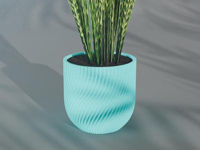 Kaze Planter Pot, Scalloped Reverse Bezier | Small, Medium, Large | Self Watering and Drip Tray 
