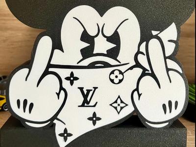 Mickey Mouse lightbox middle finger 