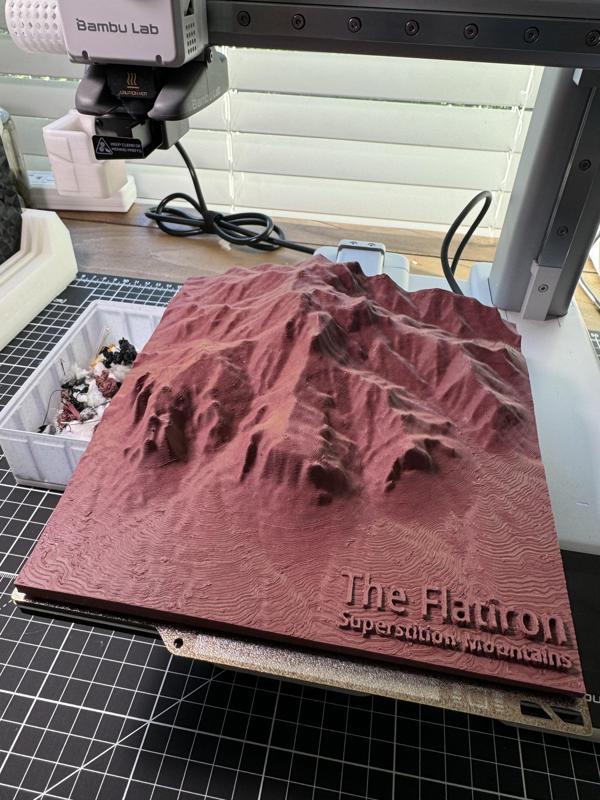 The Flatiron, Superstition Mountains - Topographic Model