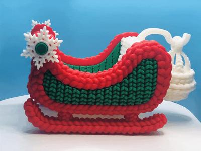 Santa Sleigh Knitted Crochet 