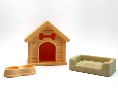Doggo Starter Set – Dog House, Food Bowl & Pet Bed