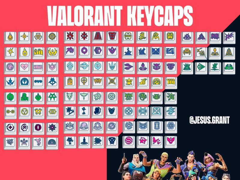 Valorant Keycaps Full