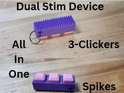 3 Button Pain and Clicky Stim ASMR Sensory Fidget