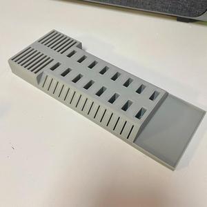 Double Wide USB SD and MicroSD holder for wide USB sticks with cap tray