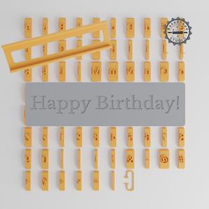 Libre Baskerville Bold Font Tile Set, 1/2" Size, 80 Pieces, Perfect for Clay, Cookies & Fondant PRODUCT_2810