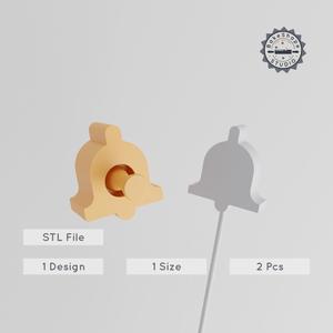 Bell Cake Pop Mold, Celebration & Alert Design, 2-Piece STL for 3D Printing PRODUCT_1239