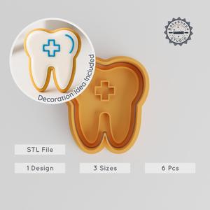 Dental Shape Cutter & Stamp Set, Cookies & Fondant, Health Teeth & Oral Care, S/M/L Sizes PRODUCT_515