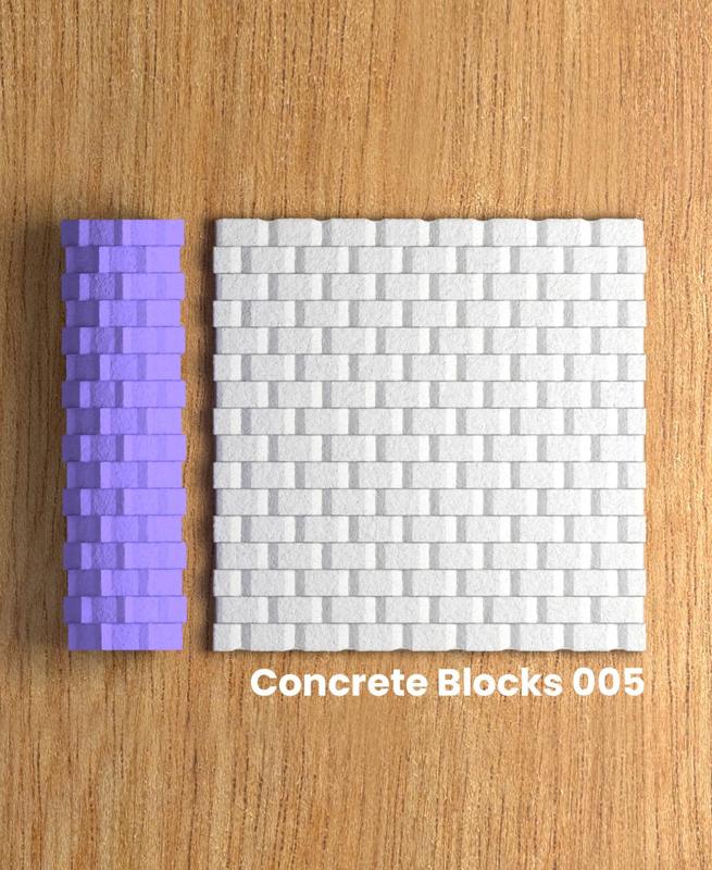 Collection SpringGreen | Concrete Blocks 005 | Polymer Clay Seamless Texture Roller