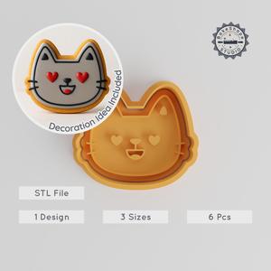Love Shape Cutter & Stamp, Heart Cookie Decor Set, Includes 3 Sizes, Perfect for Fondant & Baking PRODUCT_832
