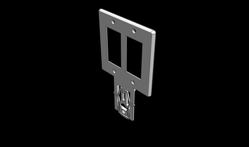 A21 - Double-Gang Single-Sided Rocker Switch Style WallPlateMate