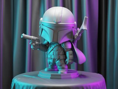 The Mandalorian Chibi Figure