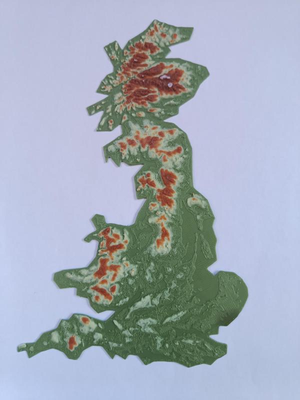Terrain Map - Colored - UK