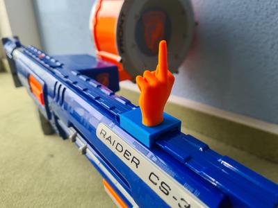 Nerf middle finger visor