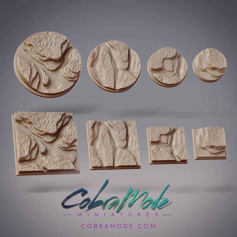 Lava Flow Base Pack (8pcs) - Round and Square Versions