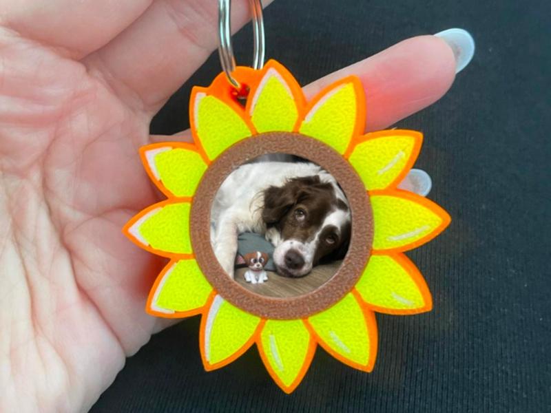 Sunflower keychain