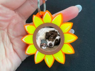 Sunflower keychain