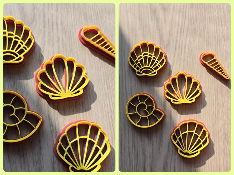 Sea Shell Imprint Cutter Playdoh Cookie Sand Play