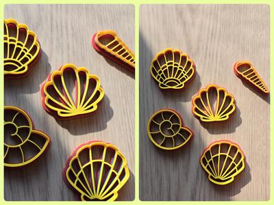 Sea Shell Imprint Cutter Playdoh Cookie Sand Play
