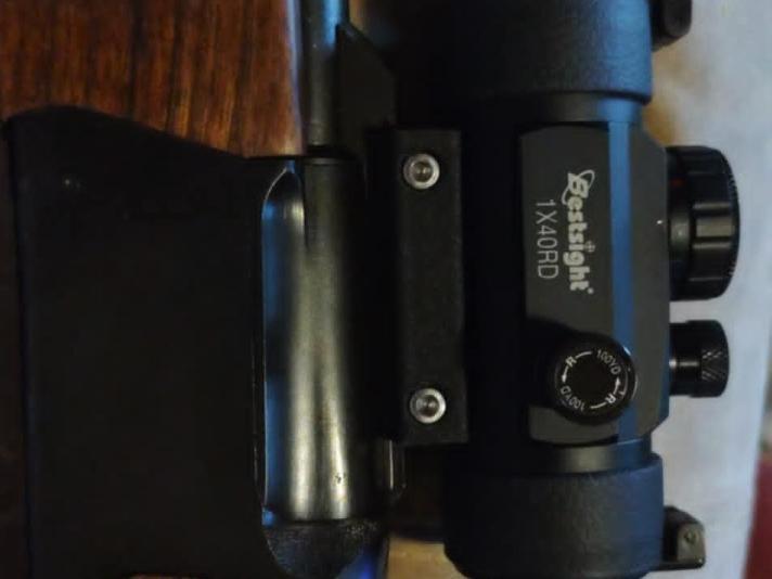 Red dot sight mounting jaws Baikal MP-94