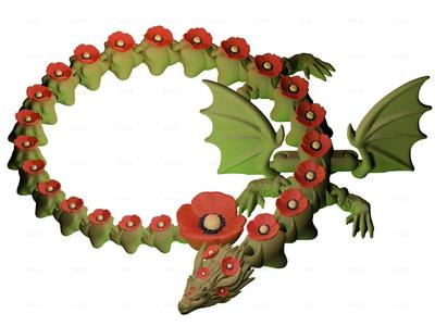 Articulated flexi dragon Poppies