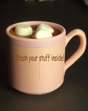 Stash Container With Lid - Hot Chocolate Style