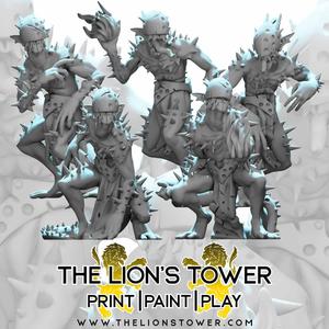 Barbed Devils (Hamatula) set of 5 32mm scale presupported miniatures