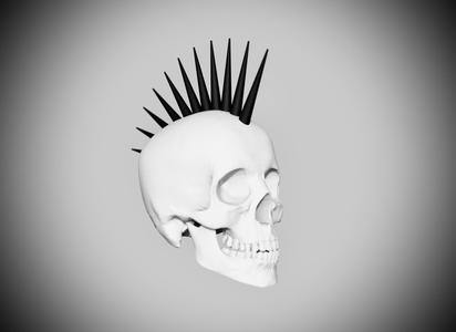 Punk Spiked Skull