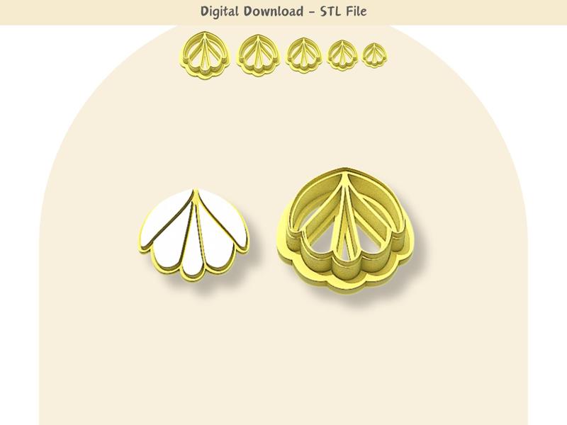 Snowdrops 01 Clay Cutter for Polymer Clay | Digital STL File | Clay Tools | 5 Sizes Clay Cutters