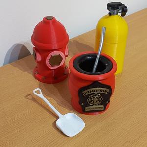 Set de mate de Bomberos Voluntarios