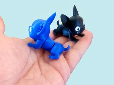 cute mini dog articulated