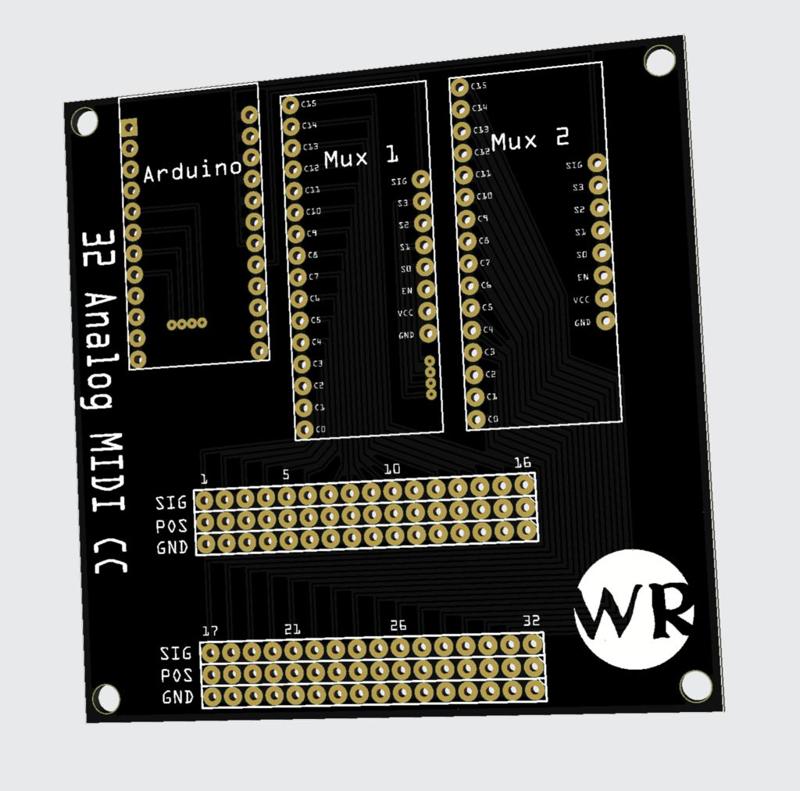 32 CC DIY midi controller brain