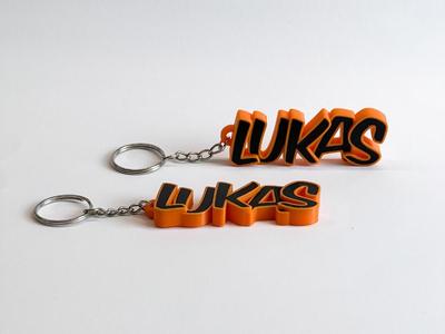Beautiful keychain with the name Lukas